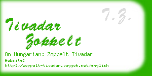 tivadar zoppelt business card